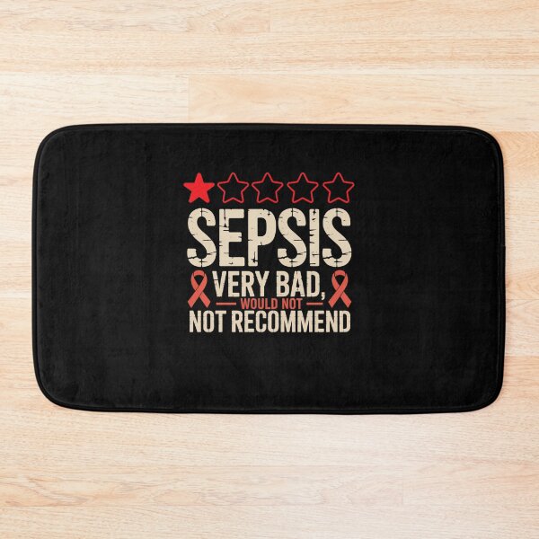 Item preview, Sepsis Very Bad Would Not Recommend with Red Stars and Ribbon designed and sold by Gogetgiggles.