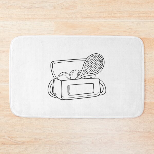 Item preview, A tennis bag open beside stacked ball and racket designed and sold by rasagamastore.