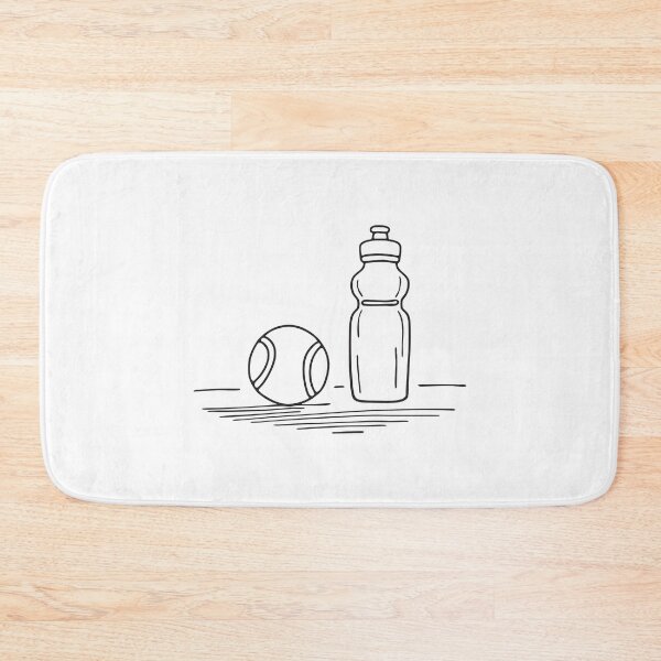 Item preview, A tennis ball beside a water bottle on the court designed and sold by rasagamastore.