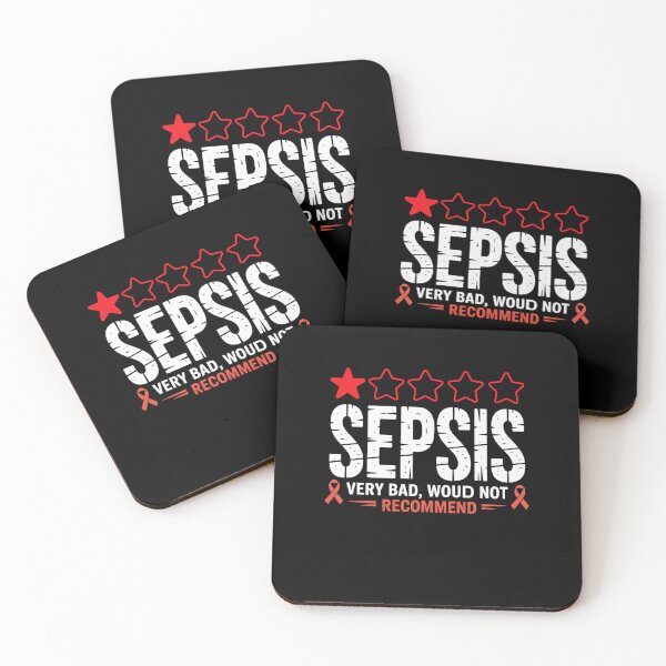 Item preview, Sepsis Very Bad Would Not Recommend with Red Stars and Ribbon designed and sold by Gogetgiggles.