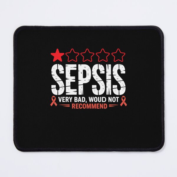 Item preview, Sepsis Very Bad Would Not Recommend with Red Stars and Ribbon designed and sold by Gogetgiggles.