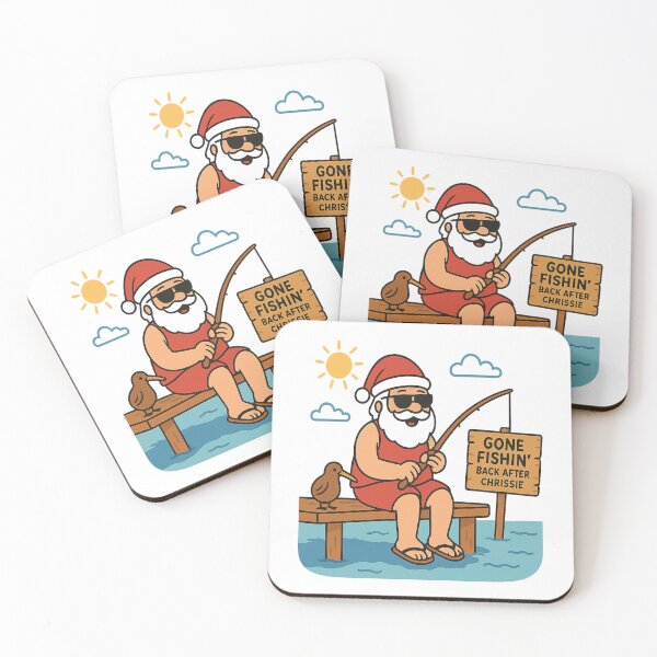 Item preview, Gone Fishin’ — Funny New Zealand Christmas Beach Design with Kiwi Bird designed and sold by Globalcitytees.