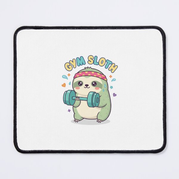 Item preview, Funny Sloth Gym Sticker | Cute Kawaii Fitness Design designed and sold by farisje.
