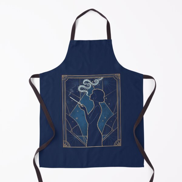 Item preview, Elegant Art Deco Woman Smoking in Midnight Blue designed and sold by Spark2Seduction.