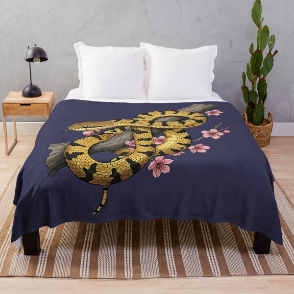 Item preview, Beauty Rat Snake with Cherry Blossoms designed and sold by BirdsnStuff.