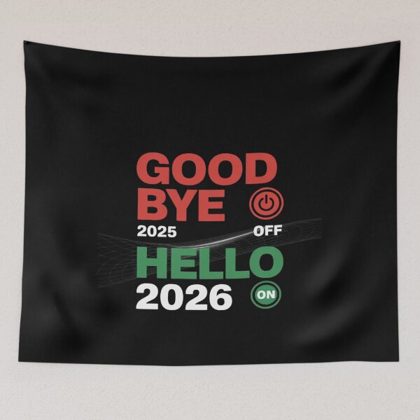 Item preview, Happy New Year 2026 Goodbye 2025 Hello 2026  designed and sold by MonsterBuddiess.