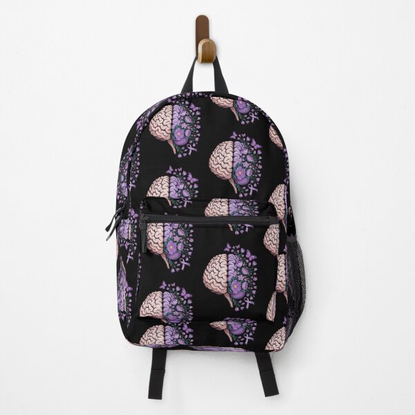 Item preview, Epilepsy Awareness Brain with Purple Ribbon and Flowers designed and sold by Gogetgiggles.