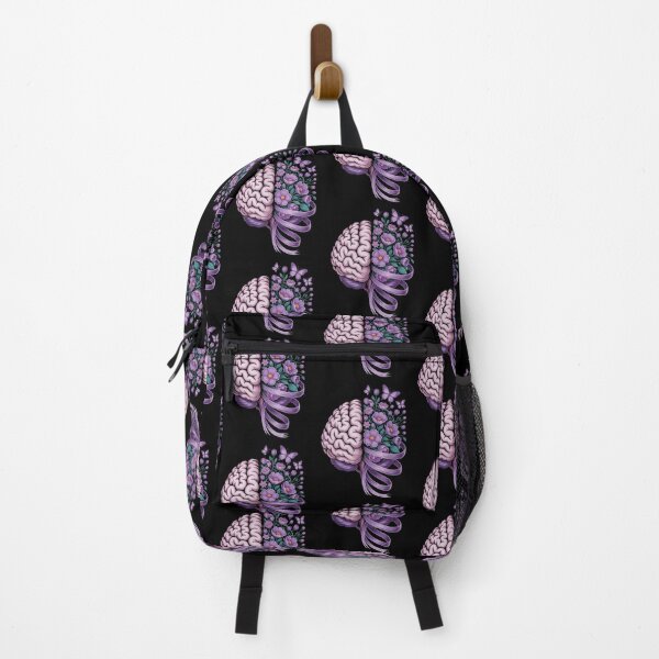 Item preview, Epilepsy Awareness Brain with Purple Ribbon and Flowers designed and sold by Gogetgiggles.