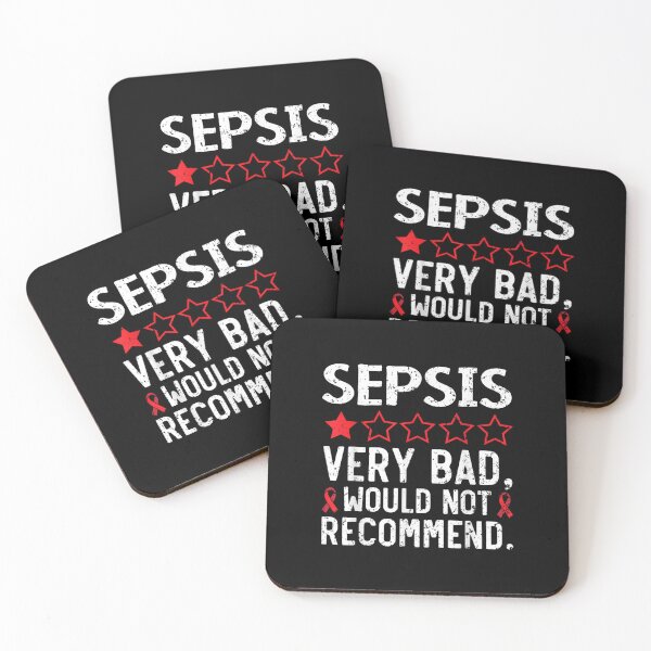 Item preview, Sepsis Very Bad Would Not Recommend with Red Stars and Ribbon designed and sold by Gogetgiggles.