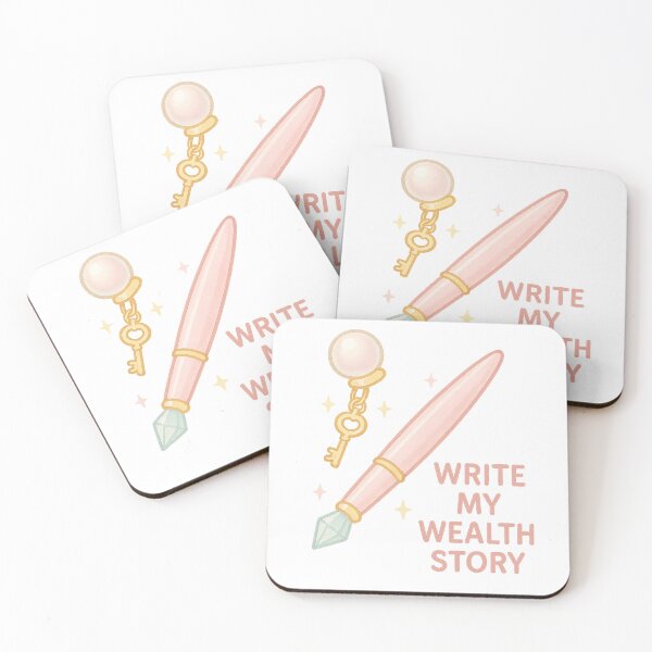 Item preview, Pearl Planner Pen - Luxury Witch Manifestation Sticker | Kawaii Rich Girl Energy | Write My Wealth Story | Feminine Abundance Charm designed and sold by HerDreamCodes.