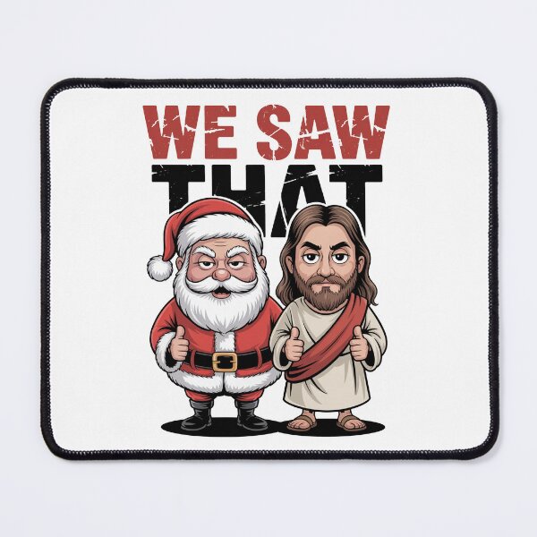 Item preview, Santa and Jesus We Saw That designed and sold by MonkiFlipp.