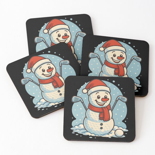 Item preview, Funny Golf Snowman Santa Holiday Cheer designed and sold by LuminOrb.