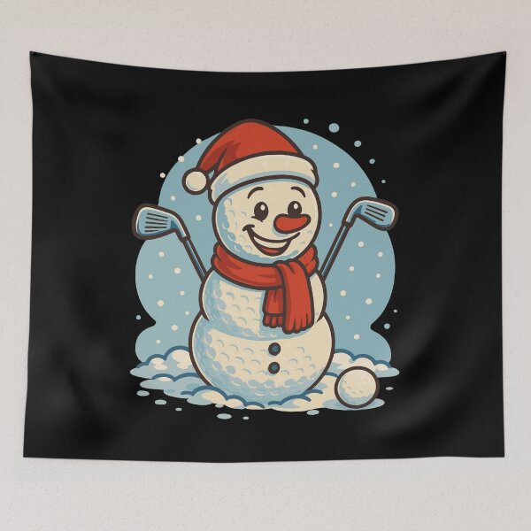 Item preview, Funny Golf Snowman Santa Holiday Cheer designed and sold by LuminOrb.