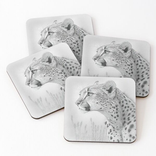 Item preview, Wild Grace: Cheetah Profile Pencil Art Print designed and sold by LanaGustavsson.