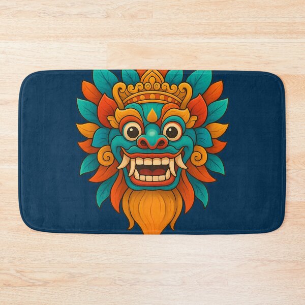 Item preview, Balinese Barong Spirit Mask – Vibrant Mythical Guardian designed and sold by Aumho13.