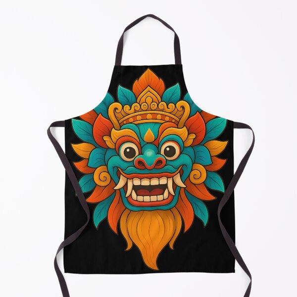 Item preview, Balinese Barong Spirit Mask – Vibrant Mythical Guardian designed and sold by Aumho13.