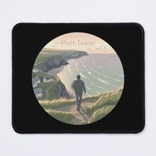 Item preview, Port Isaac Cornwall Coastal Clifftop Sunset – Seaside Village Art designed and sold by CircinusStore.