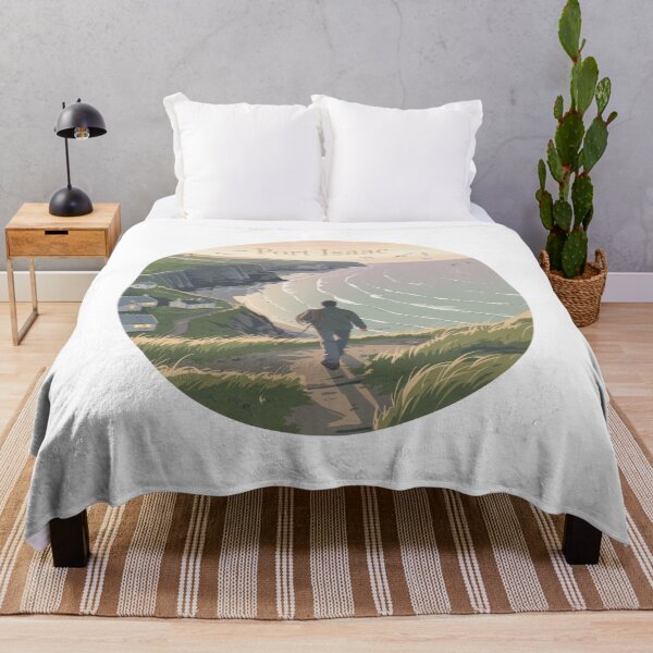 Item preview, Port Isaac Cornwall Coastal Clifftop Sunset – Seaside Village Art designed and sold by CircinusStore.