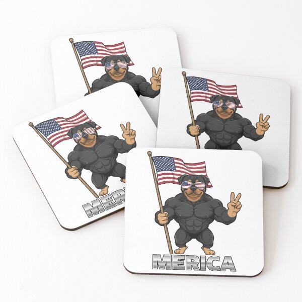 Item preview, Merica Rottweiler | Patriotic USA Flag Dog Art designed and sold by TheArtForge.