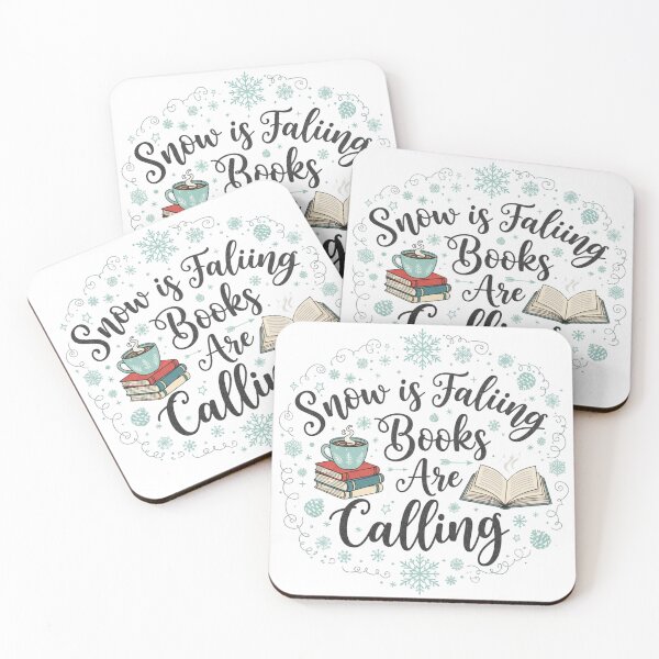 Item preview, Snow Is Falling Books Are Calling | Cozy Winter Reading Quote designed and sold by sssweetness.