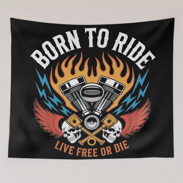 Item preview, Born to ride shirt live free or die designed and sold by DreamOnShirts.