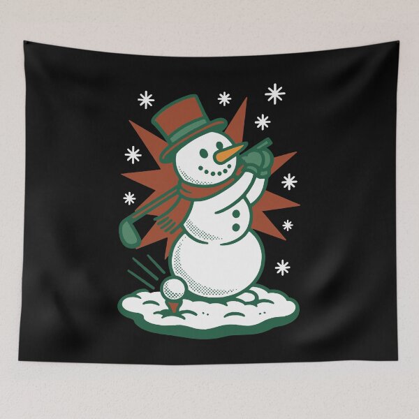 Item preview, Snowman Golfing Merry Christmas Holiday Fun designed and sold by LuminOrb.