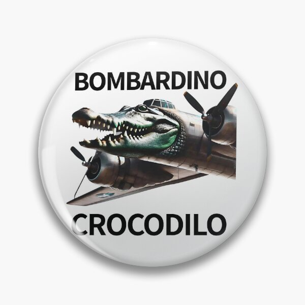 Item preview, Bombardino Crocodilo AI Brainrot Meme Funny Bombardiro designed and sold by MichaelBurnLove.