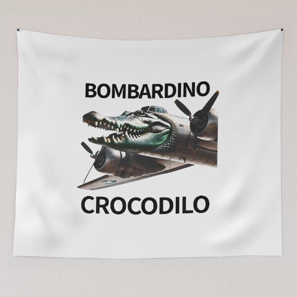 Item preview, Bombardino Crocodilo AI Brainrot Meme Funny Bombardiro designed and sold by MichaelBurnLove.