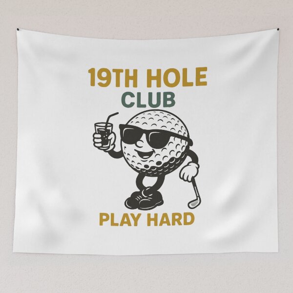 Item preview, Funny Golf Design 19th Hole Club Play Hard designed and sold by LuminOrb.