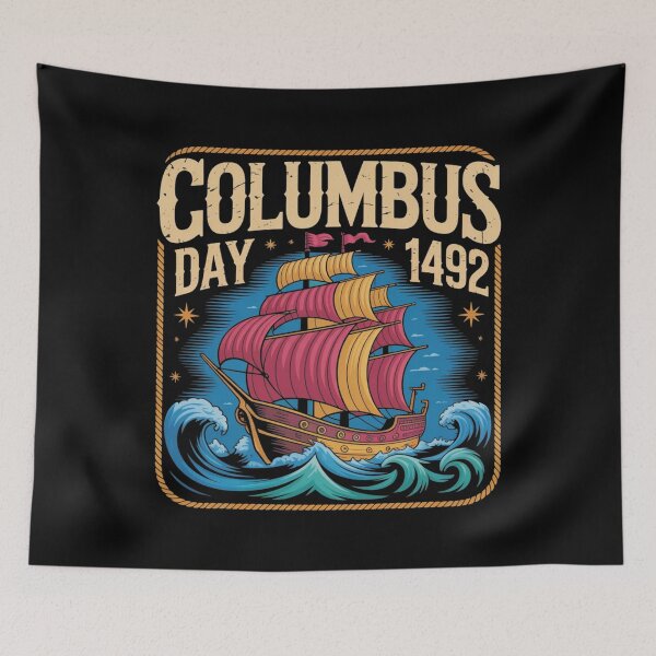 Item preview, Columbus day 1492 shirt designed and sold by DreamOnShirts.