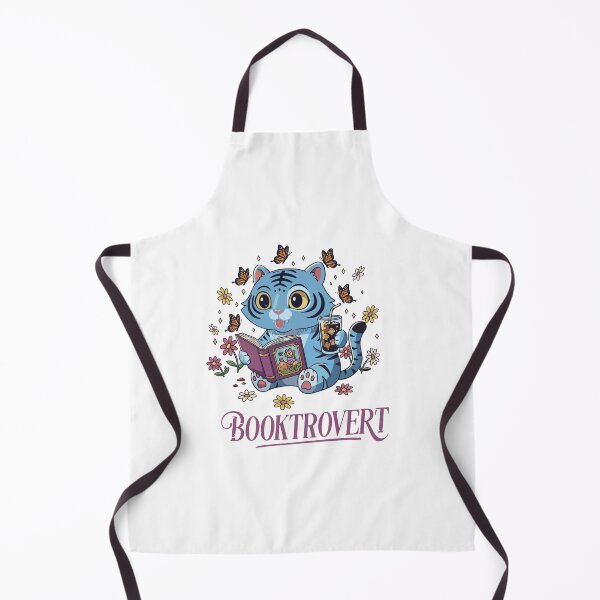 Item preview, Booktrovert – Derpy Tiger Reading with Iced Coffee  designed and sold by Steele-Art.