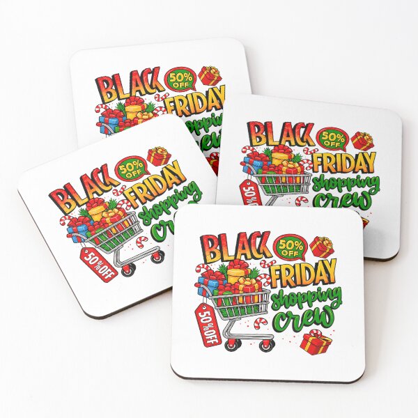 Item preview, Black Funny Happy 2025 Holiday Friday Sale Christmas Shopping designed and sold by Kraigsarina.