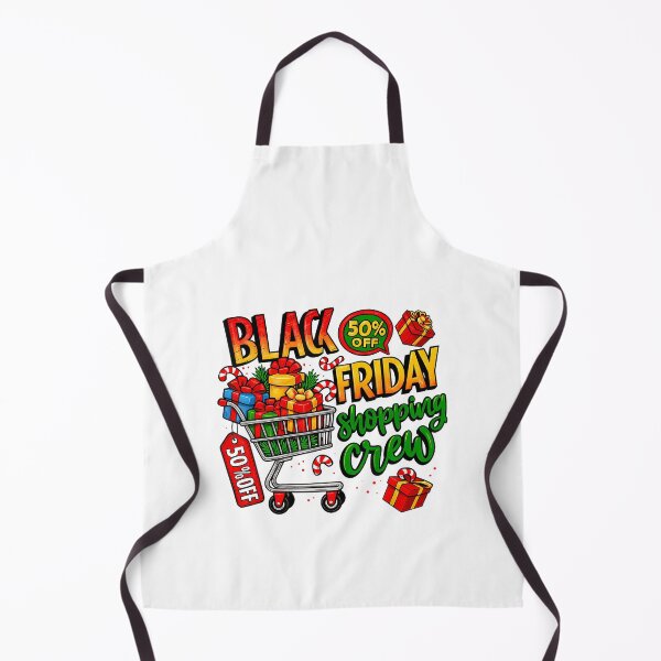 Item preview, Black Funny Happy 2025 Holiday Friday Sale Christmas Shopping designed and sold by Kraigsarina.