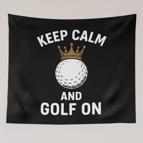 Item preview, Keep Calm And Golf On Crown Golf Ball Fun designed and sold by LuminOrb.