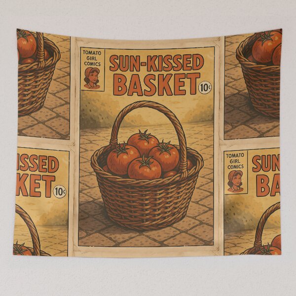 Item preview, Tomato Girl: Sun-kissed Basket designed and sold by bapupa.