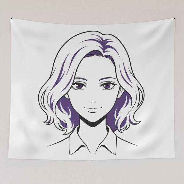 Item preview, Minimalist Reze Portrait Purple Hair designed and sold by Amelia Design.