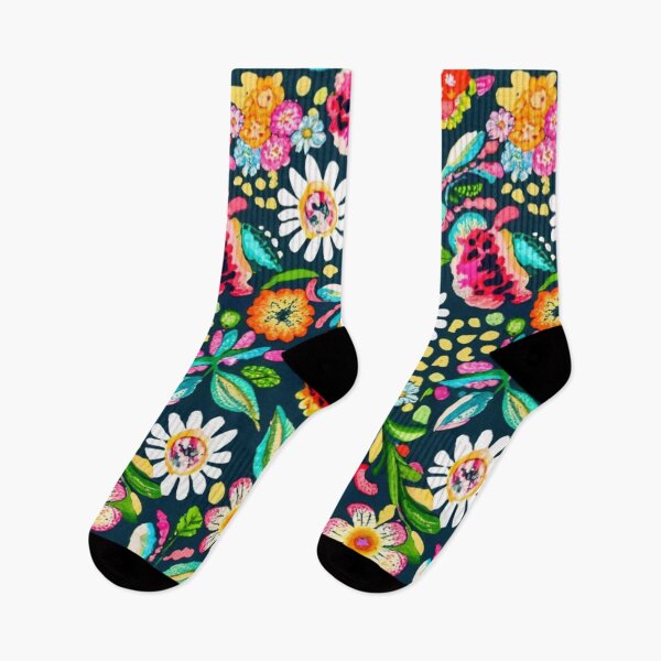 Item preview, beautiful floral motif, vivid picture, graphics, repeating pattern of folkloric floral patterns on a dark background, very colorful, vivid watercolor designed and sold by gulka8.