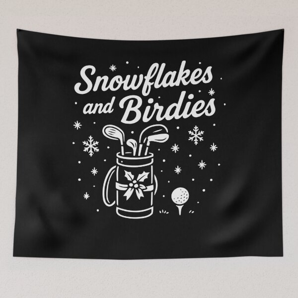 Item preview, Snowflakes And Birdies Golf Holiday Fun designed and sold by LuminOrb.