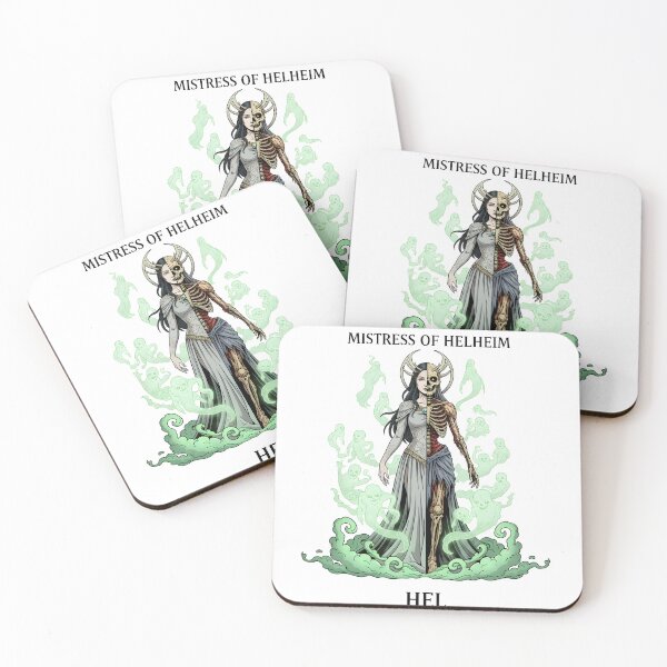 Item preview, Hel Norse Goddess Mistress Helheim Half Skeleton designed and sold by NeonPantheon.