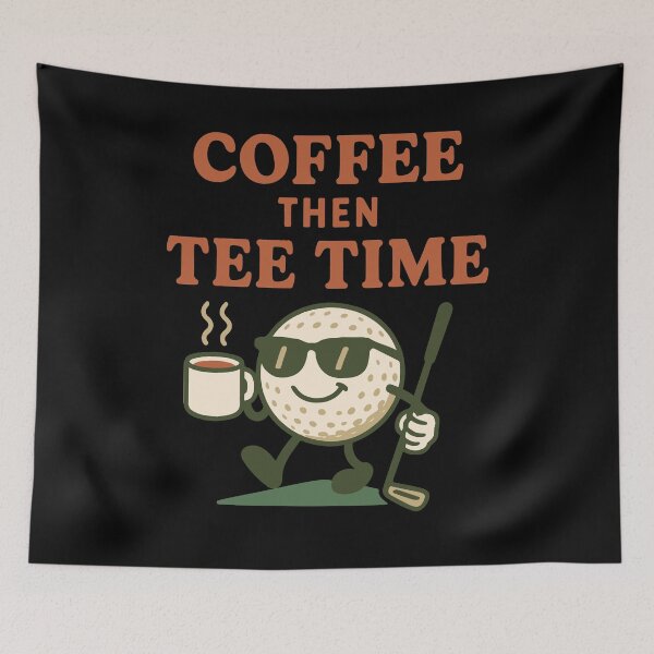 Item preview, Coffee Then Tee Time Golf Lover Fun Design designed and sold by LuminOrb.