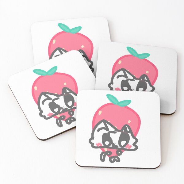 Item preview, Strawberry cat , cute little kitty with strawberry costume  designed and sold by MareMars.