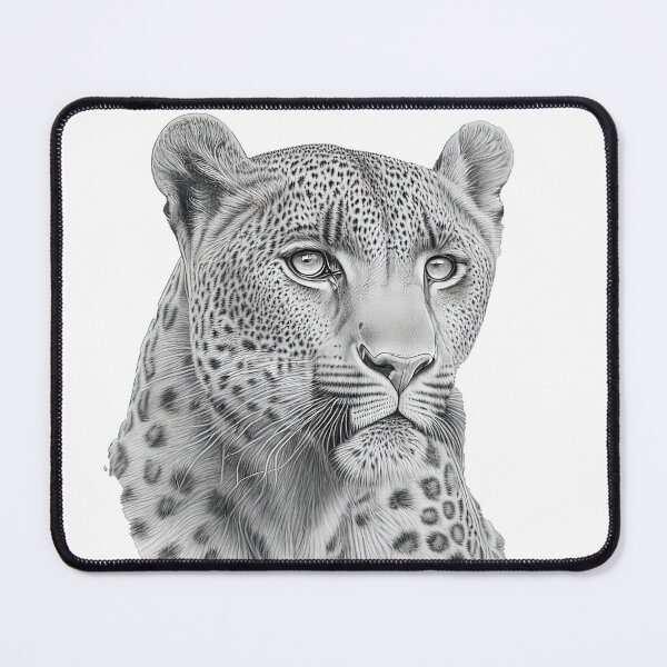 Item preview, Intense Leopard Portrait Hyper-Realistic Wildlife Art designed and sold by LanaGustavsson.
