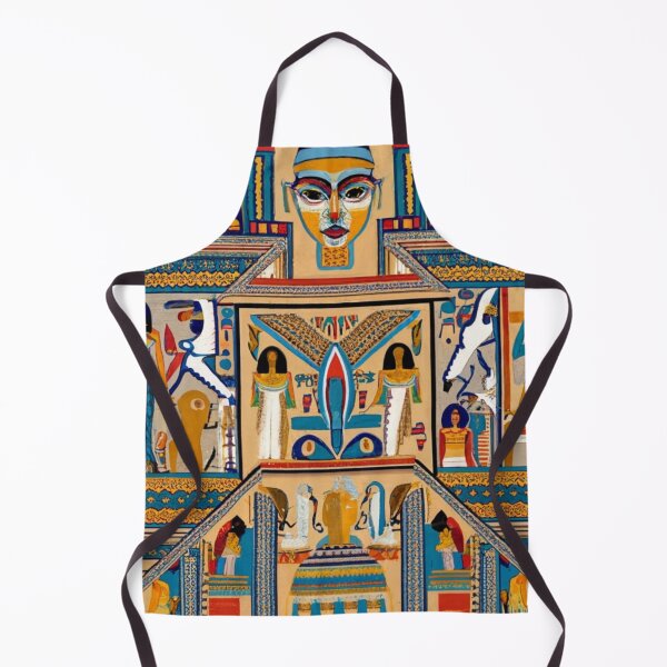 Item preview, Ancient Egyptian pattern of pharaoh queens and sphinx, abstract background mixed with tribes, multiple colors, clear borders, centered, white background. designed and sold by gulka8.