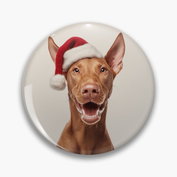 Item preview, Cute Pharaoh Hound Christmas Art — Pharaoh Hound Wearing Santa Hat designed and sold by LazyOwlStore.