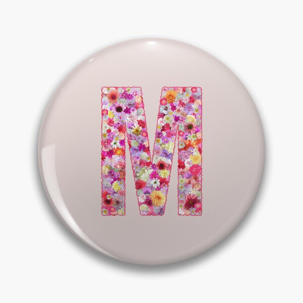 Item preview, Floral Letter M –  Botanical English Alphabet Monogram Typography Design designed and sold by TheSassyNoble.
