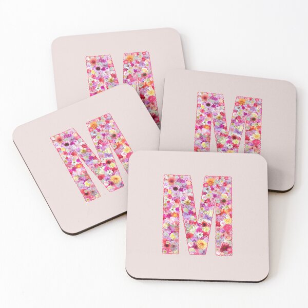 Item preview, Floral Letter M –  Botanical English Alphabet Monogram Typography Design designed and sold by TheSassyNoble.
