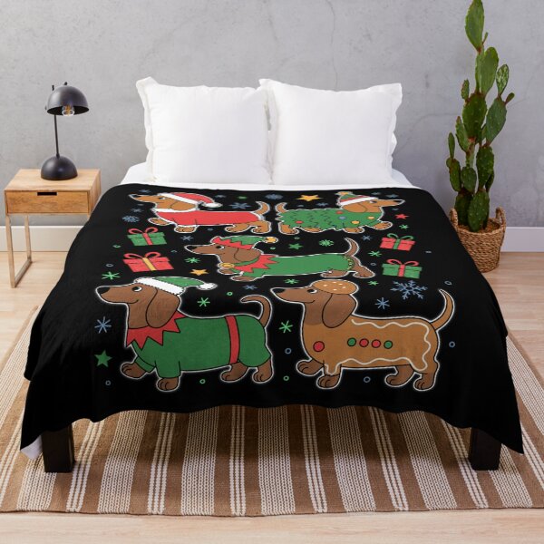 Item preview, Christmas Dachshunds Cute Sausage Dog Xmas Winter Holiday Art designed and sold by FreshVibe Prints.