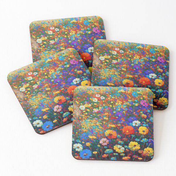 Item preview, Klimt's Golden Meadow: Floral Mosaic Art Print designed and sold by LanaGustavsson.