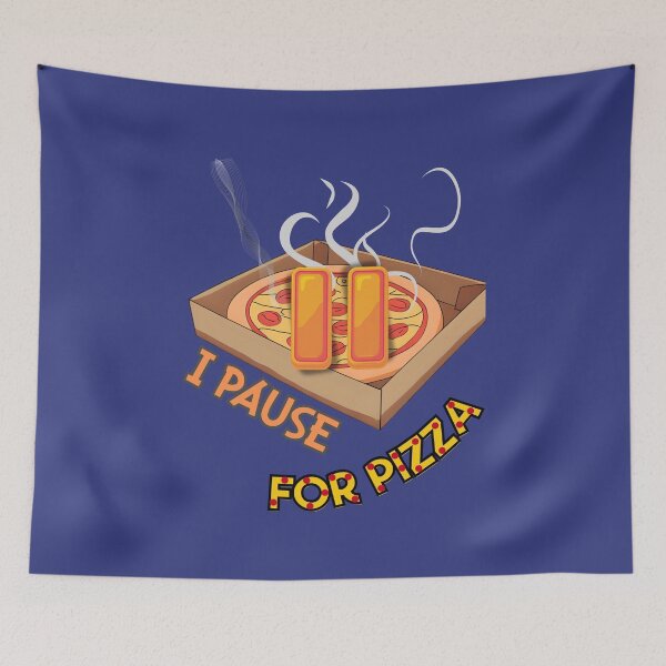 Item preview, I Pause For Pizza designed and sold by RonPaulHappyGamer.