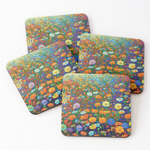 Item preview, Klimt's Golden Meadow: Floral Mosaic Art Print designed and sold by LanaGustavsson.